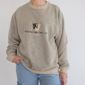 Vintage Collection Unique Taupe Niagara On The Lake Travel Crewneck Sweater P/S